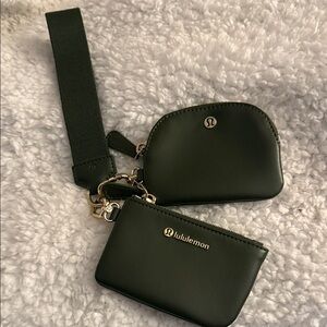 lululemon athletica Dark Green Duo Key & Card Holder Set